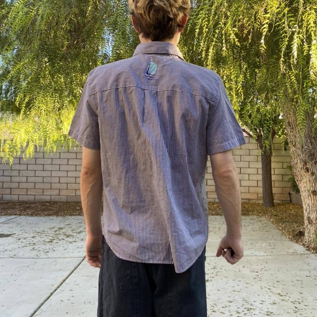 VINTAGE EMBROIDERED SAILBOAT BUTTON DOWN SHORT... Depop