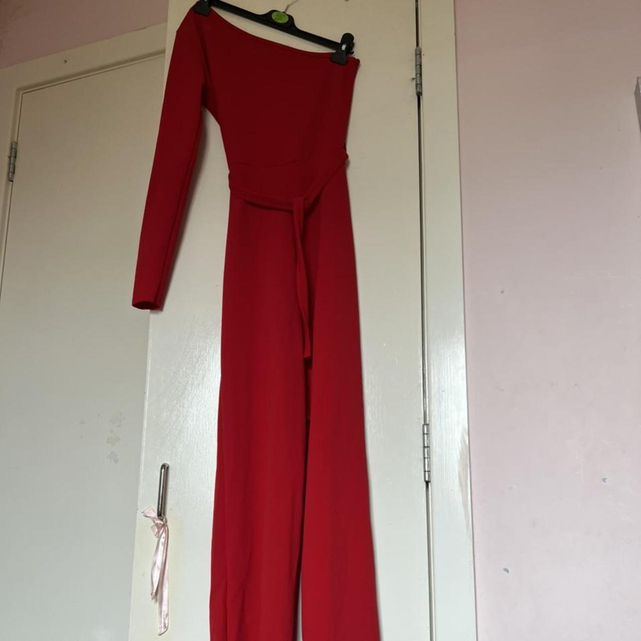 Femme luxe red jumpsuit on sale