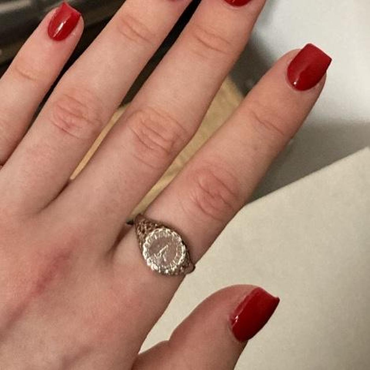 Antique ring silver Won’t tarnish Shown on uk size... Depop