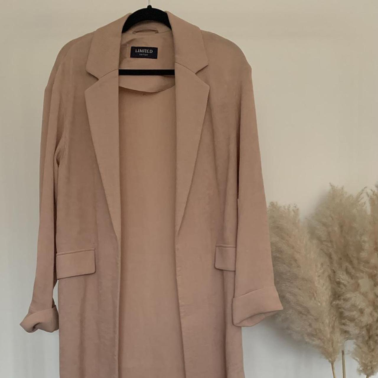 blush duster coat