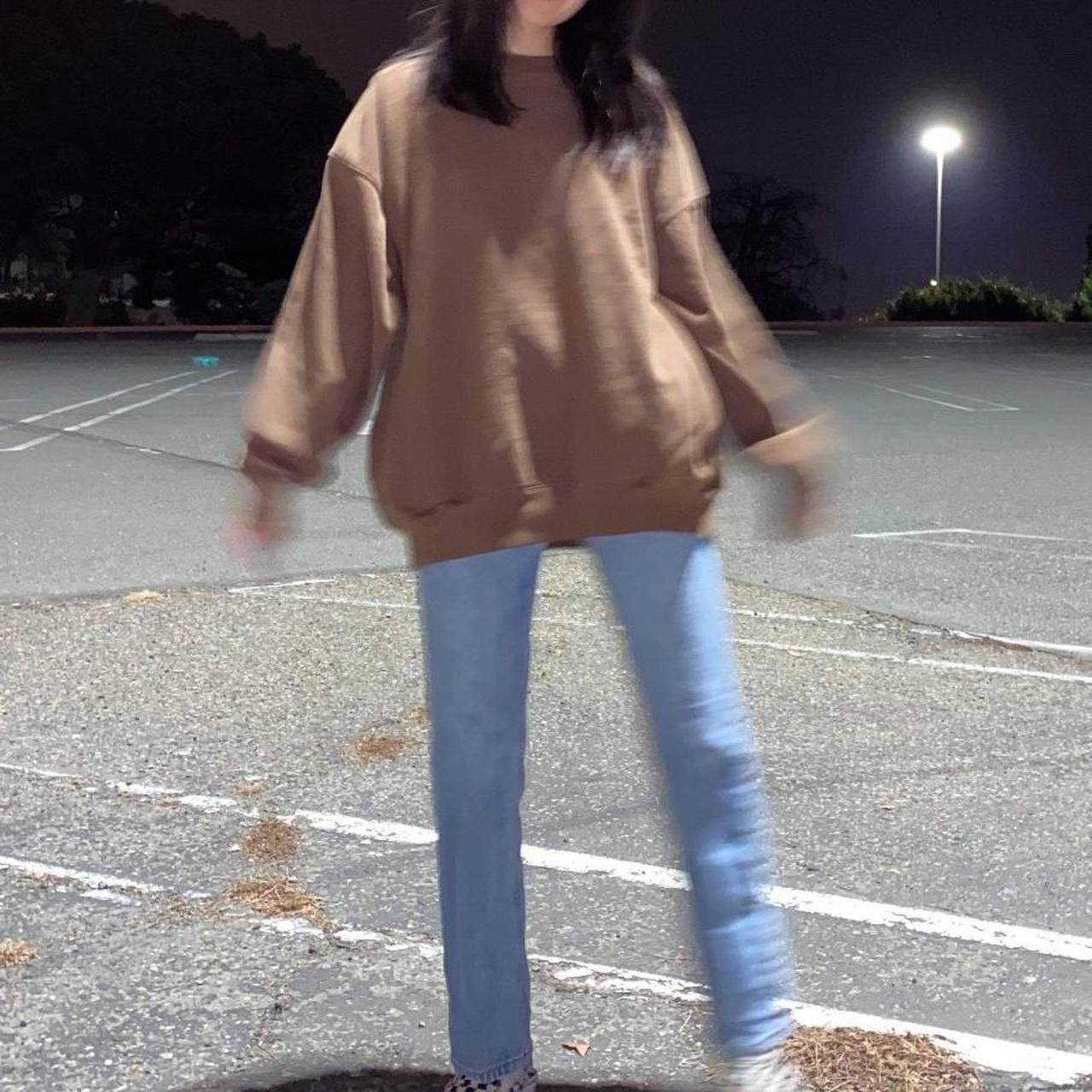 Brandy Melville Women's Brown Sweatshirt Depop