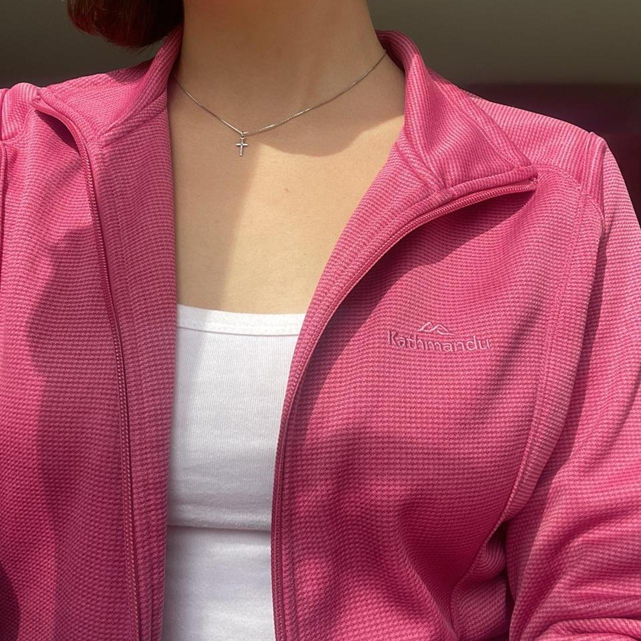 Kathmandu pink thermal zip up jacket!! Soft inside... Depop