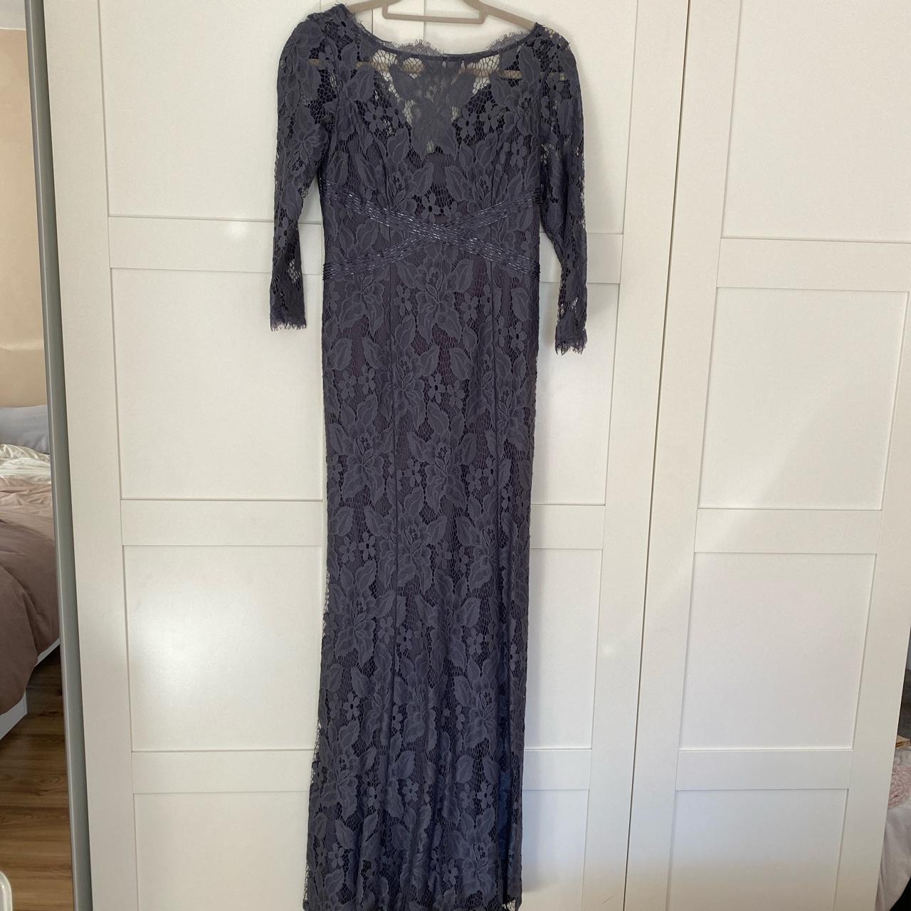 Adrianna Papelle maxi lace gown with beaded banding Depop