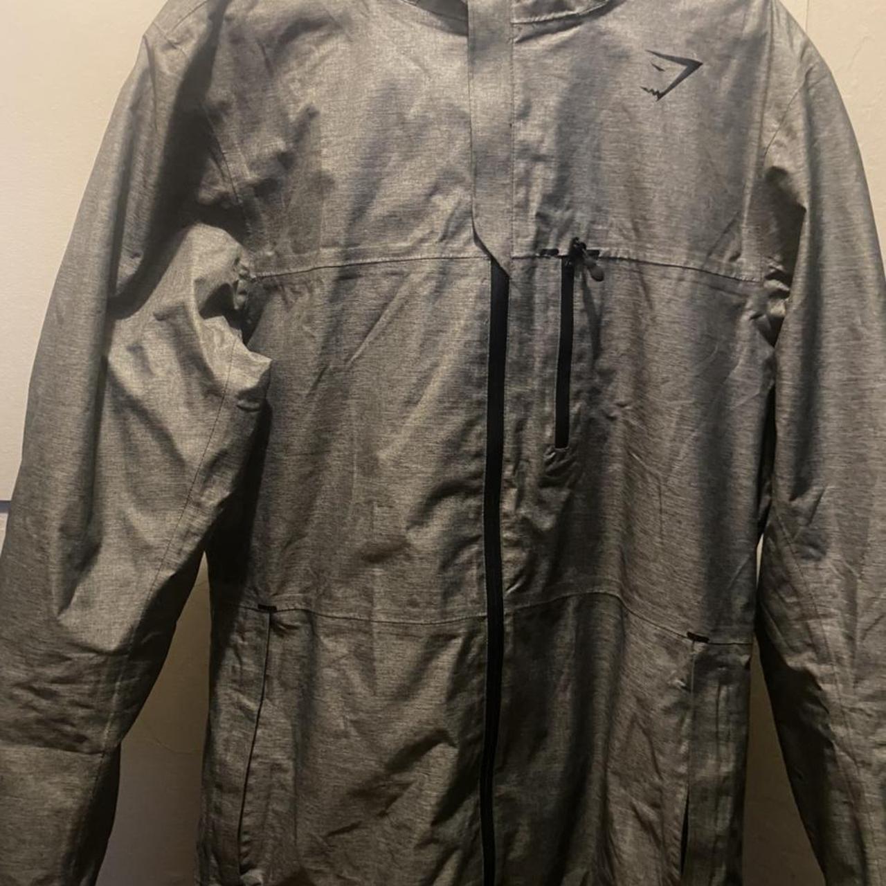 Heavy Gymshark Windbreaker ⚫️⚪️ Heavy Dark silver and... Depop