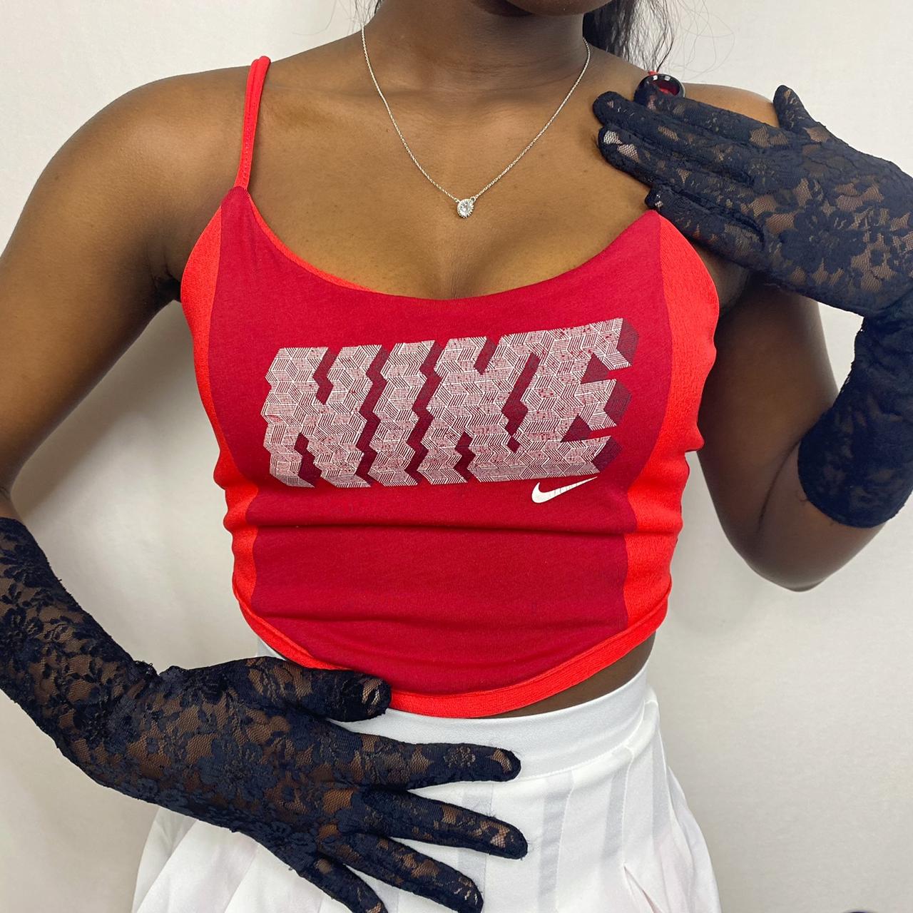 Y2k Nike corset style tank with removable - Depop