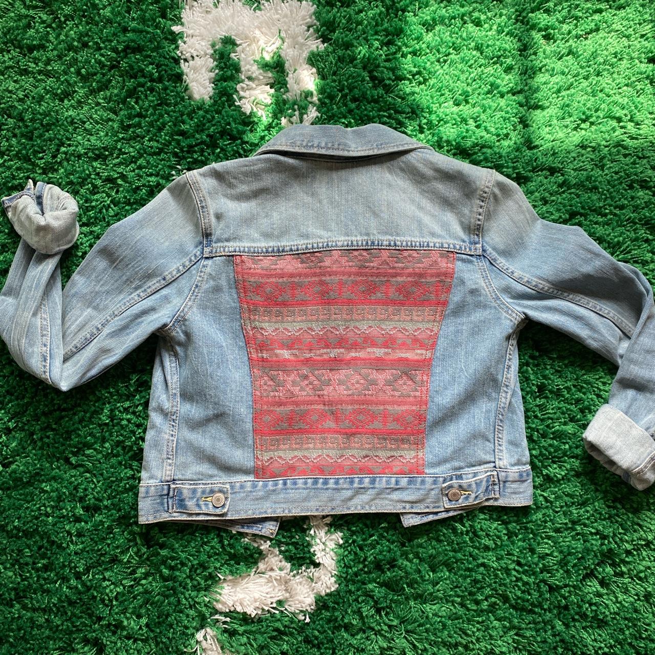 Denim jacket with on sale eagle on back