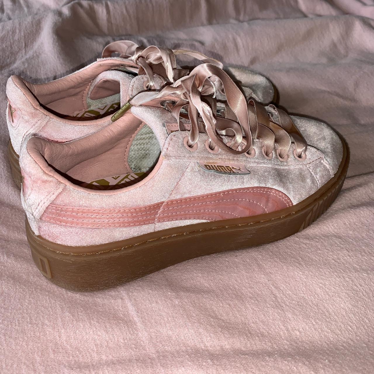 Pink suede puma trainers online