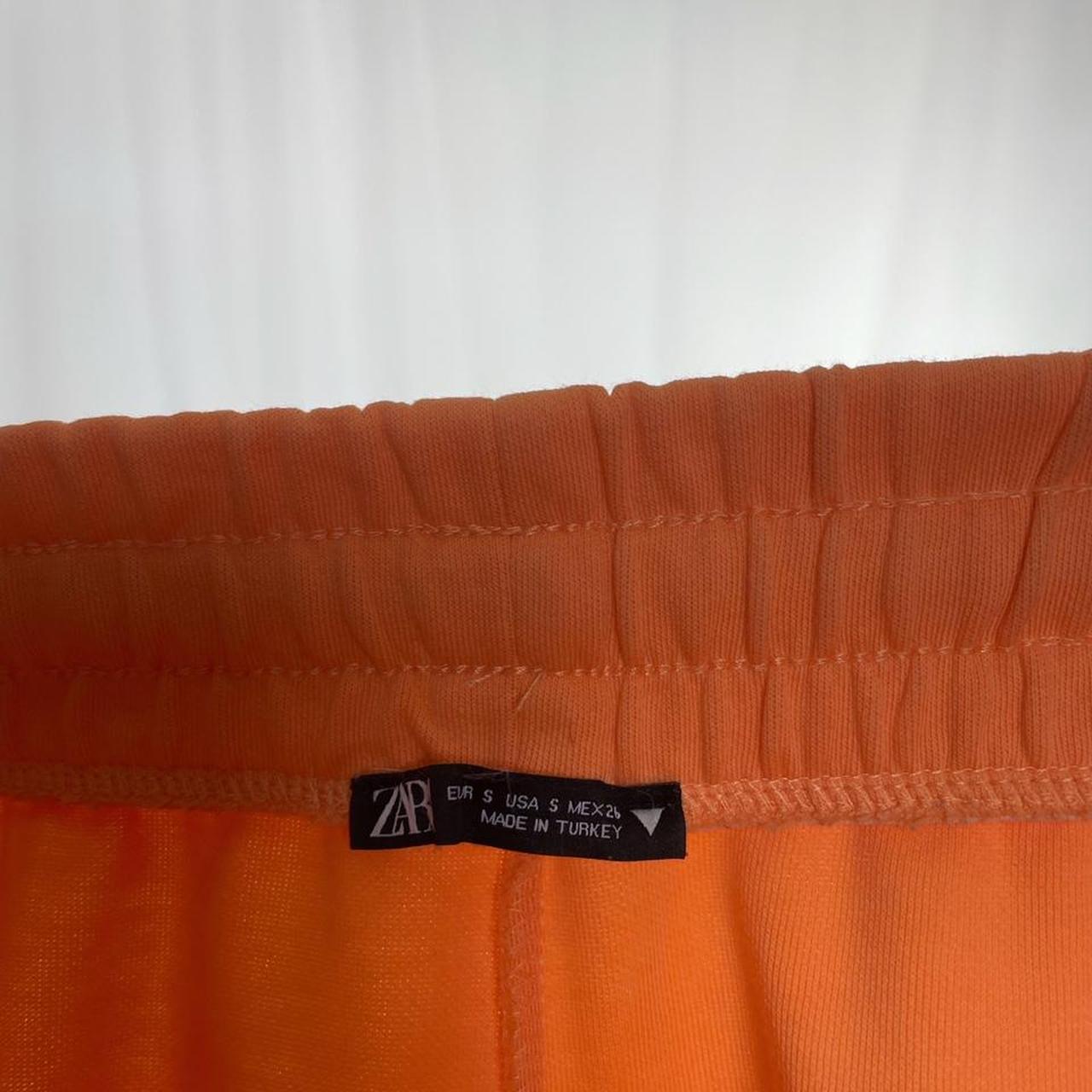 Zara y2k bright orange utility loungewear crop top... Depop