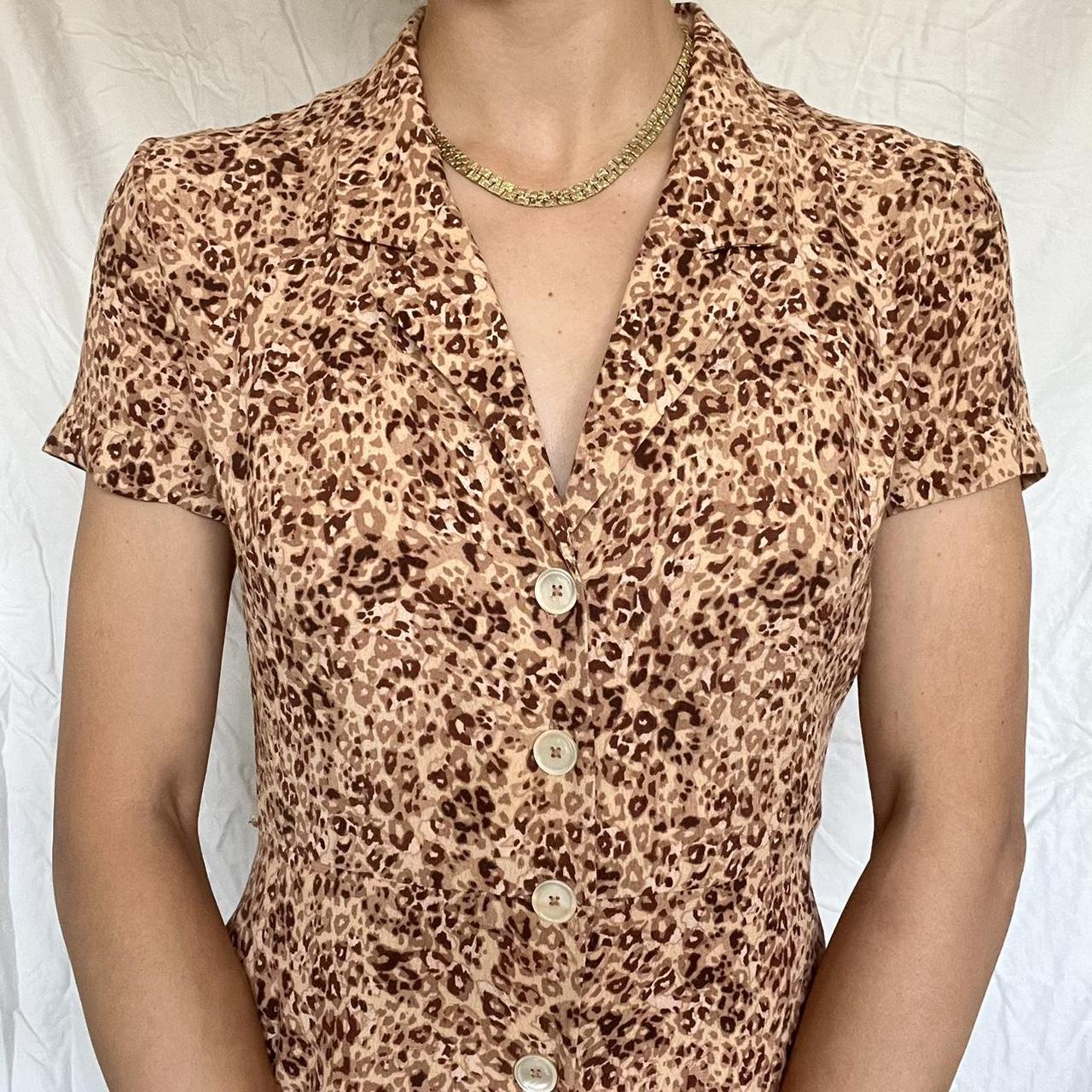 Aritzia Women's Tan and Brown Dress Depop