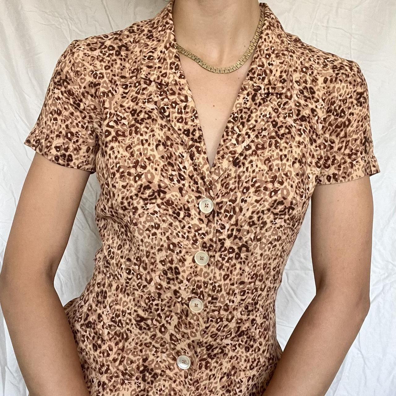Aritzia Women's Tan and Brown Dress Depop