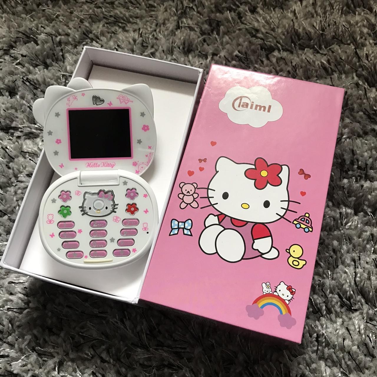 CURRENTLY SOLD hello kitty flip phone kawaii... Depop