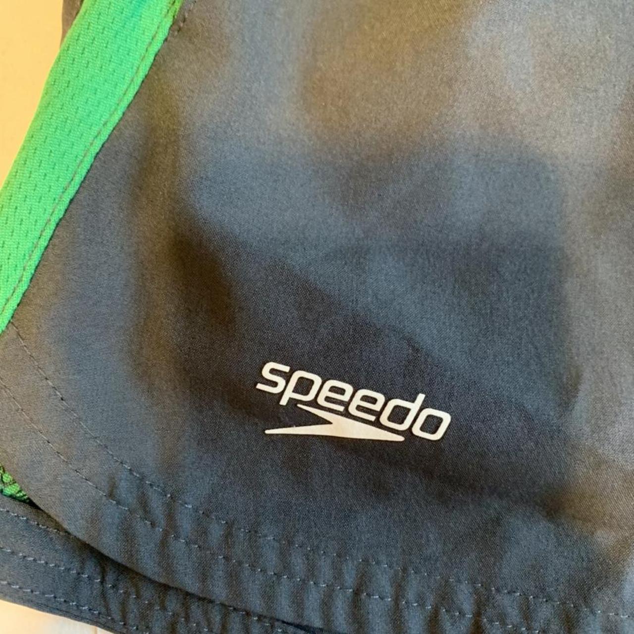 Speedo Women's Green and Black Shorts | Depop