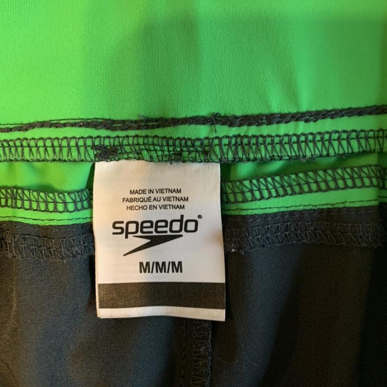 Speedo Women's Green and Black Shorts | Depop