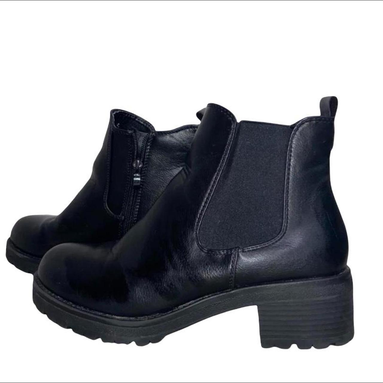 Nasty Gal Black Platform Chelsea Boots trendy. Depop