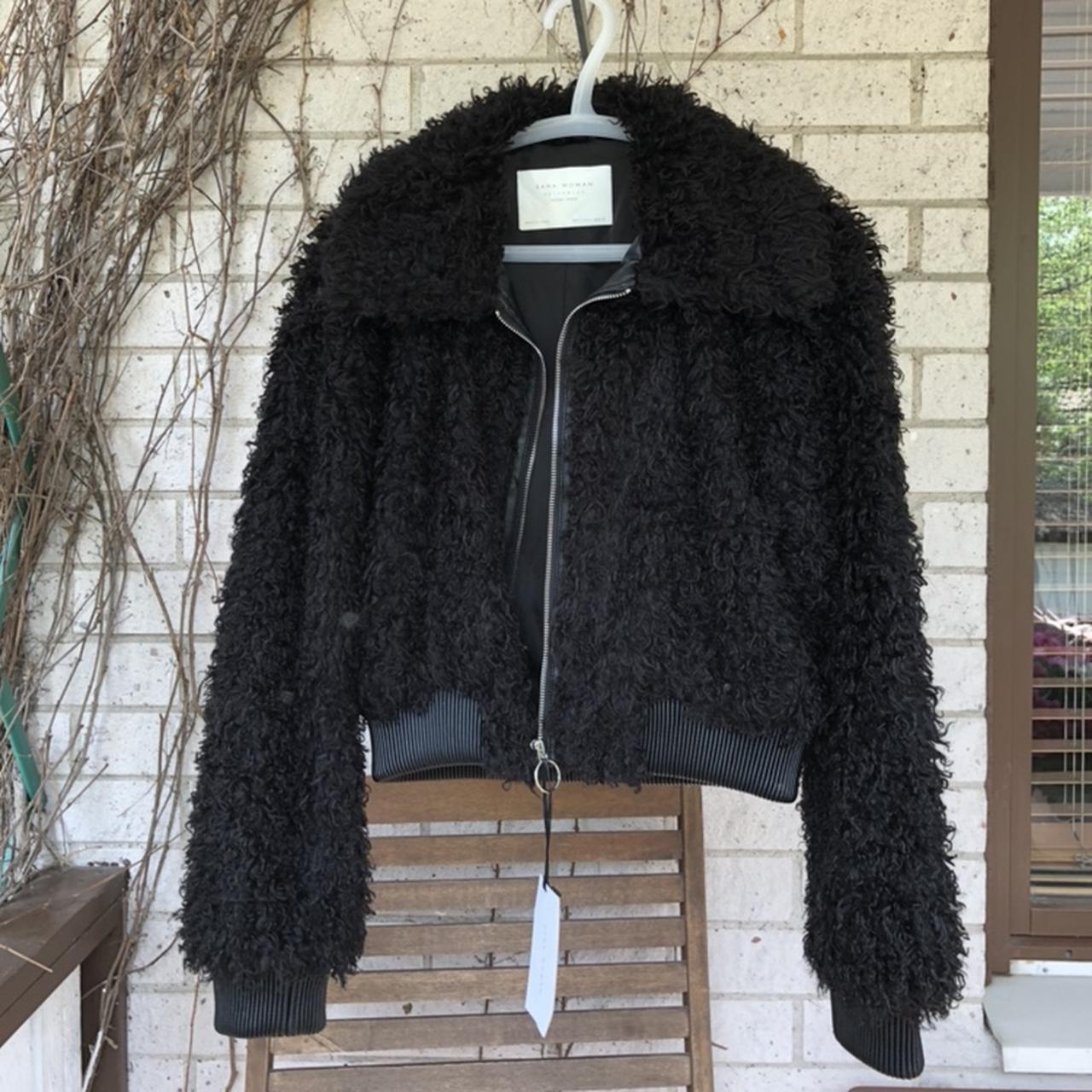 zara shaggy coat