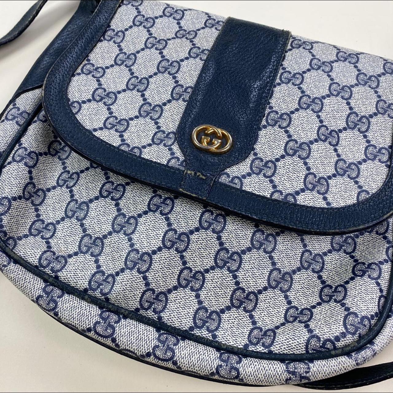 Gucci Vintage Navy Monogram Tote Gucci