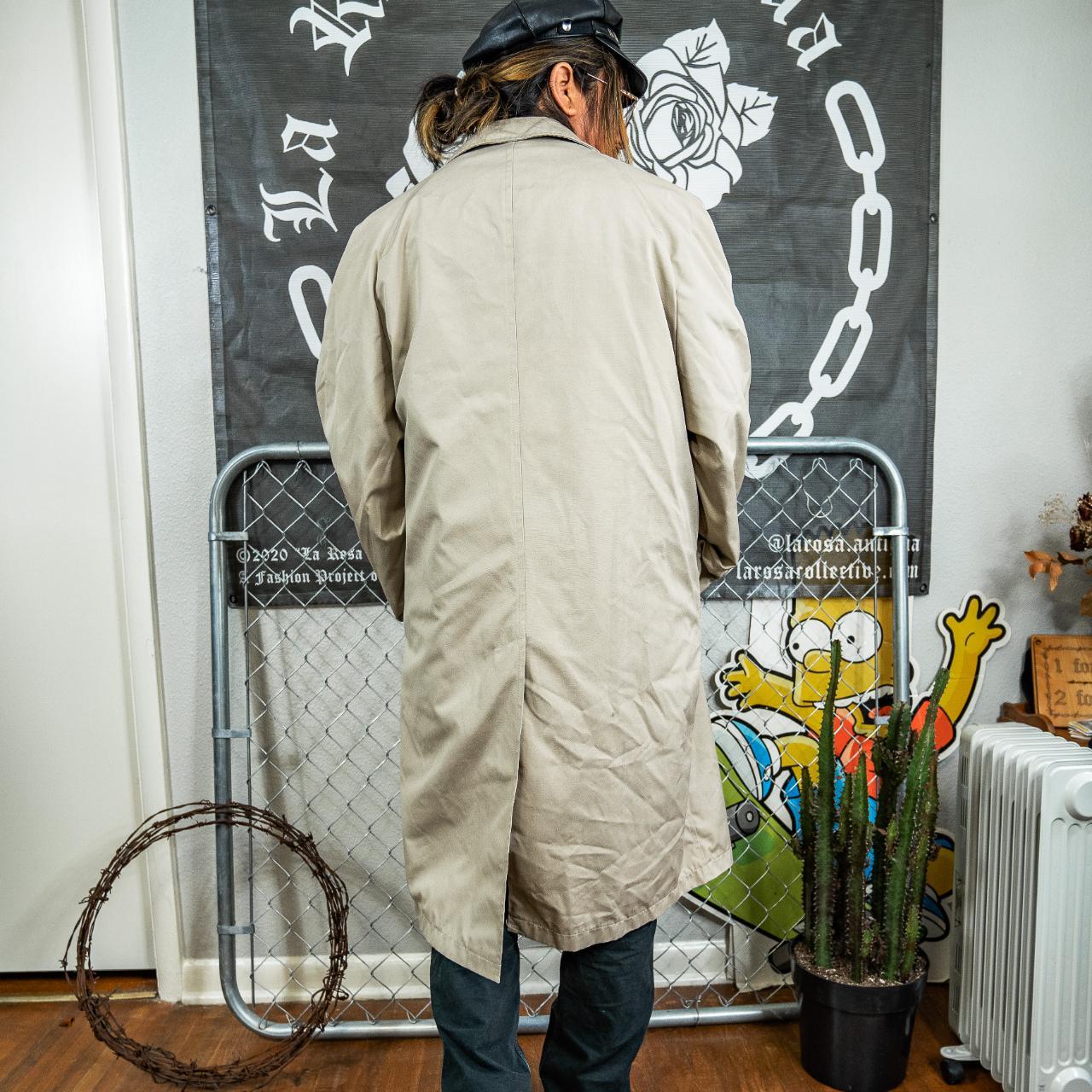 Park Avenue vintage 90s trench coat in light beige,... Depop