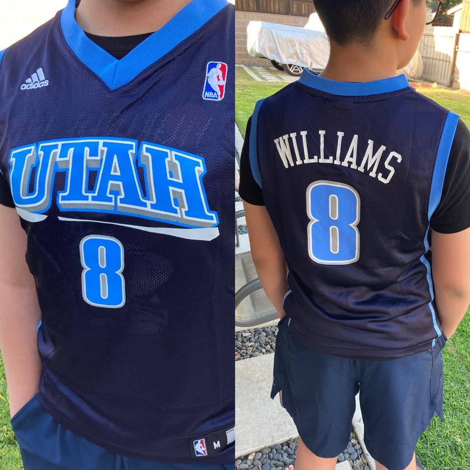 NBA UTAH JAZZ BASKETBALL SHIRT JERSEY ADIDAS #8 DERON WILLIAMS