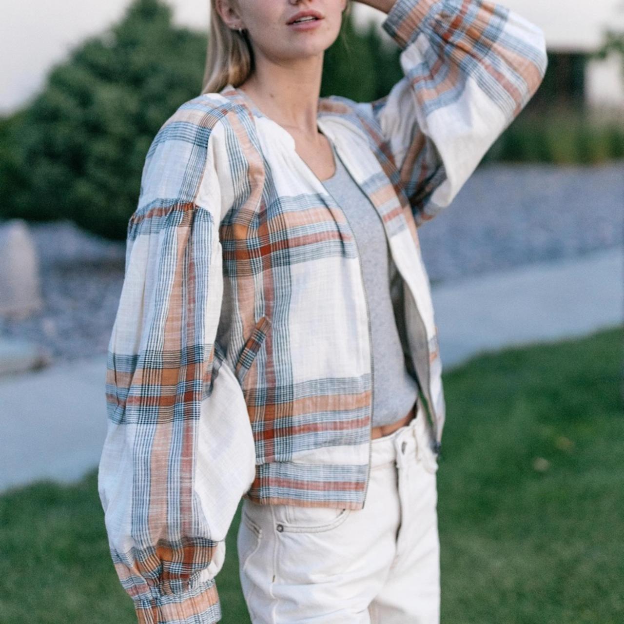 mattie plaid bomber jacket