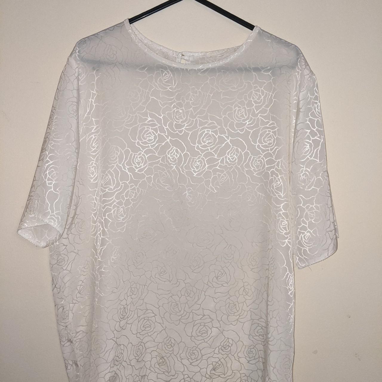 Product Image 1 - Sheer white t-shirt blouse with