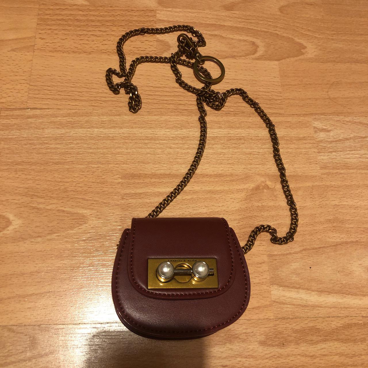 Mini burgundy Charles & Keith handbag/purse. Would... - Depop