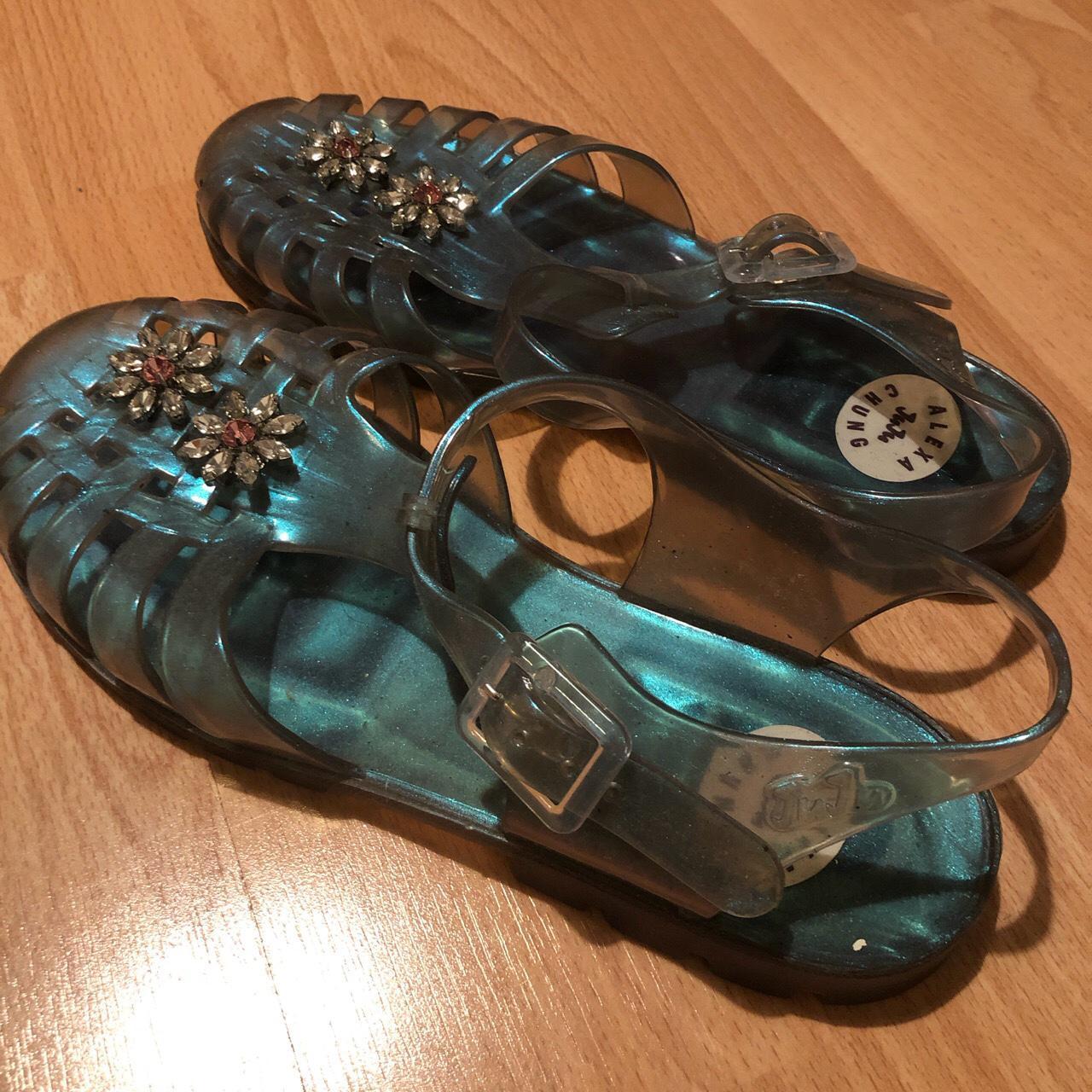 Alexa Chung juju jelly shoes, UK size 7. Bluey