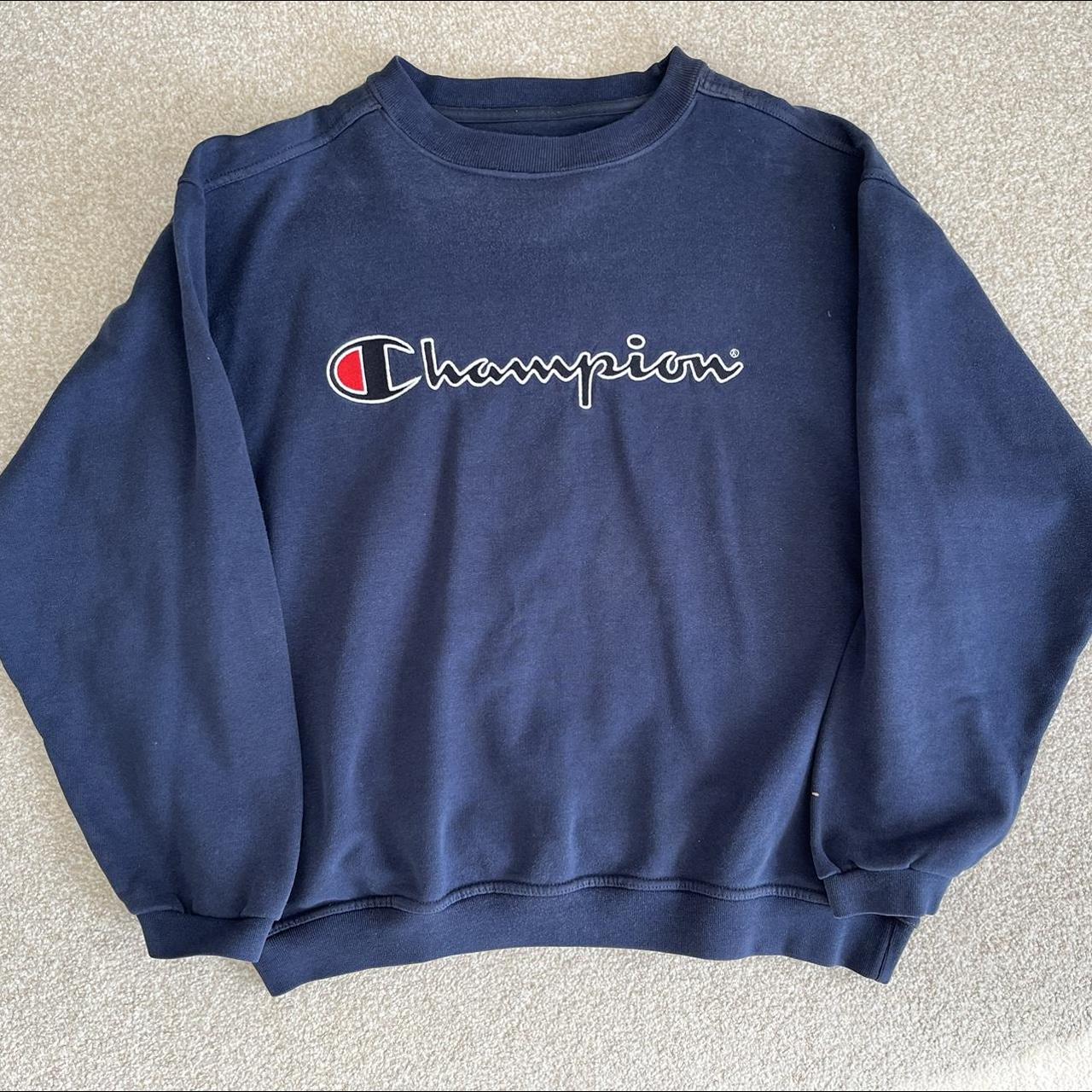 Champion Men's Blue Sweatshirt | Depop