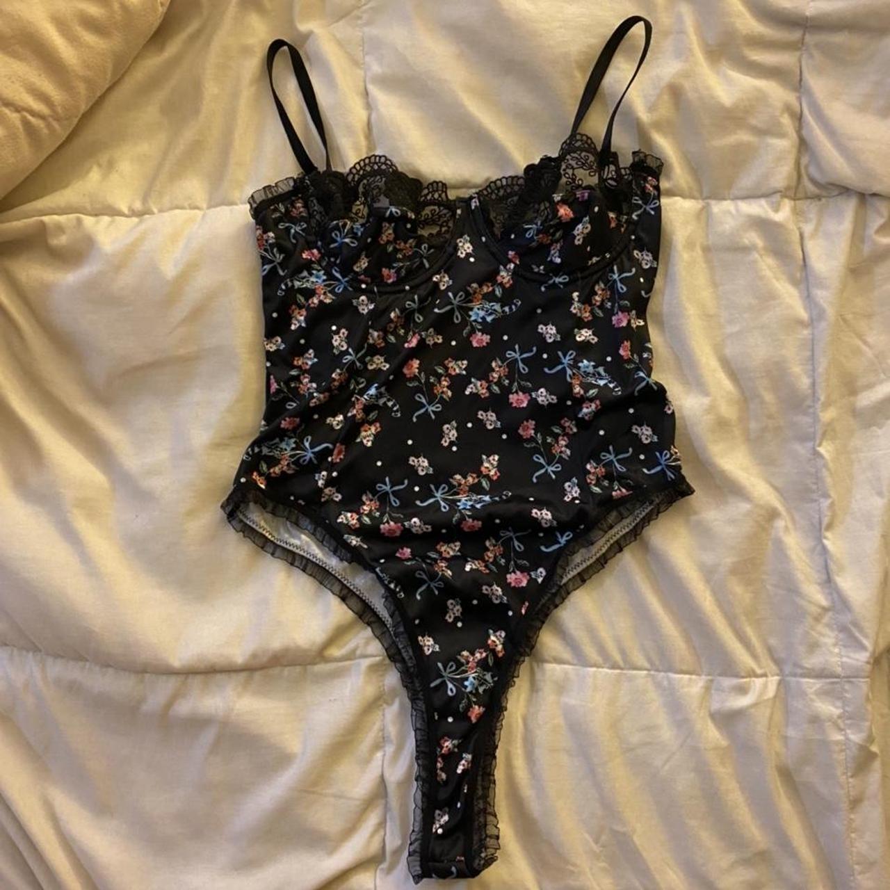 Super Sexy Floral Thong Bodysuit Stretchy And Depop