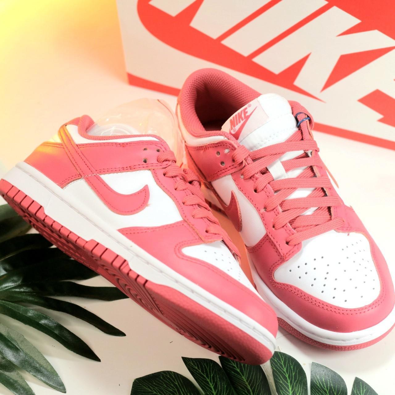 Name: Nike Dunk Low Pink size 6.5y/8W/39EU - Depop