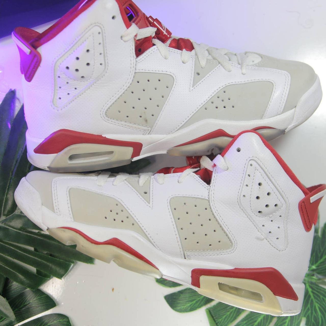 Name: Jordan 6 White Tan Red Shoes size... - Depop