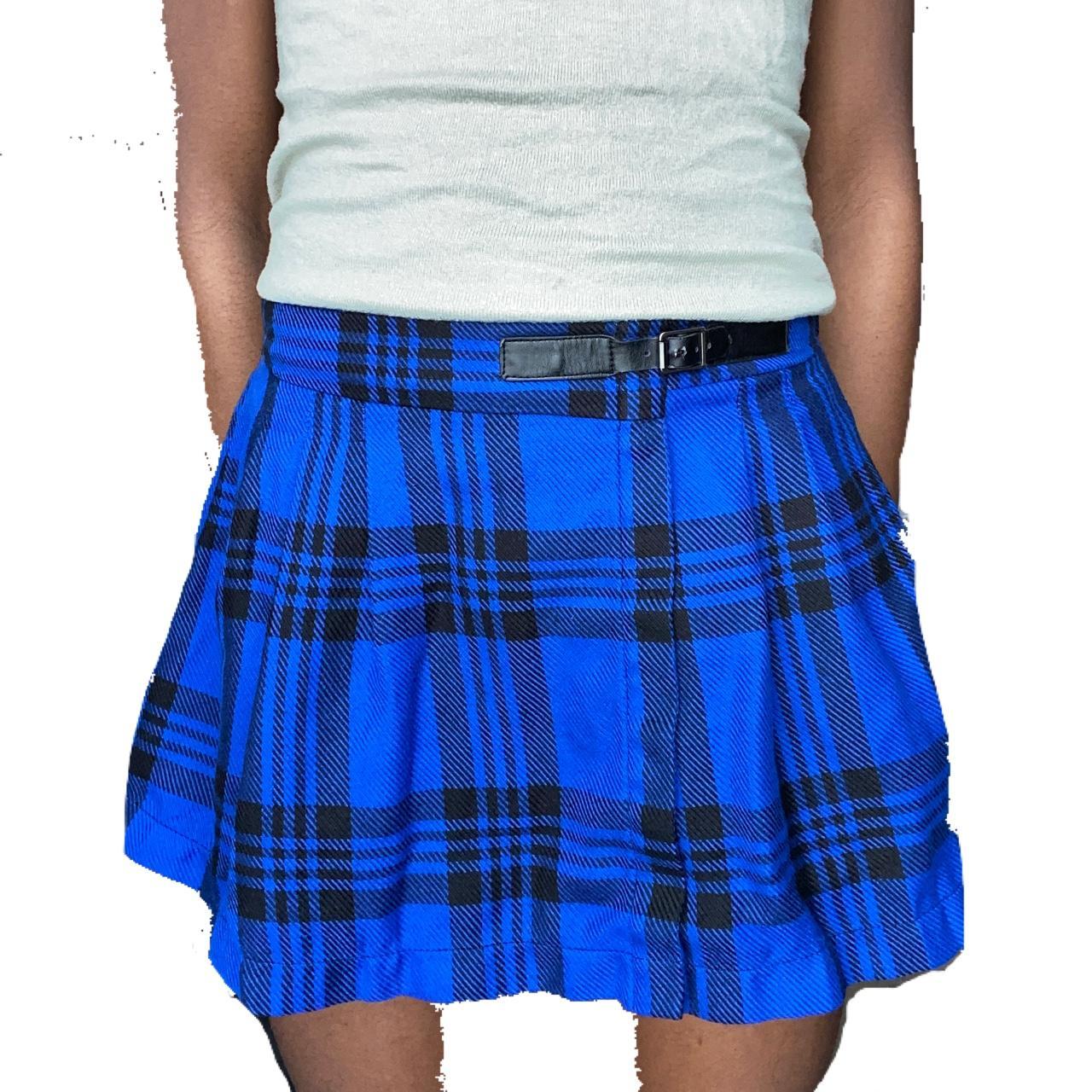 plaid mini skirt xs