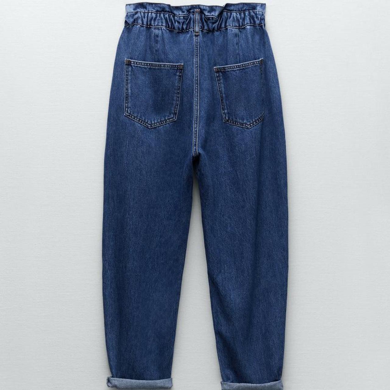 Z1975 BAGGY PAPERBAG JEANS - Mid-blue, ZARA United States