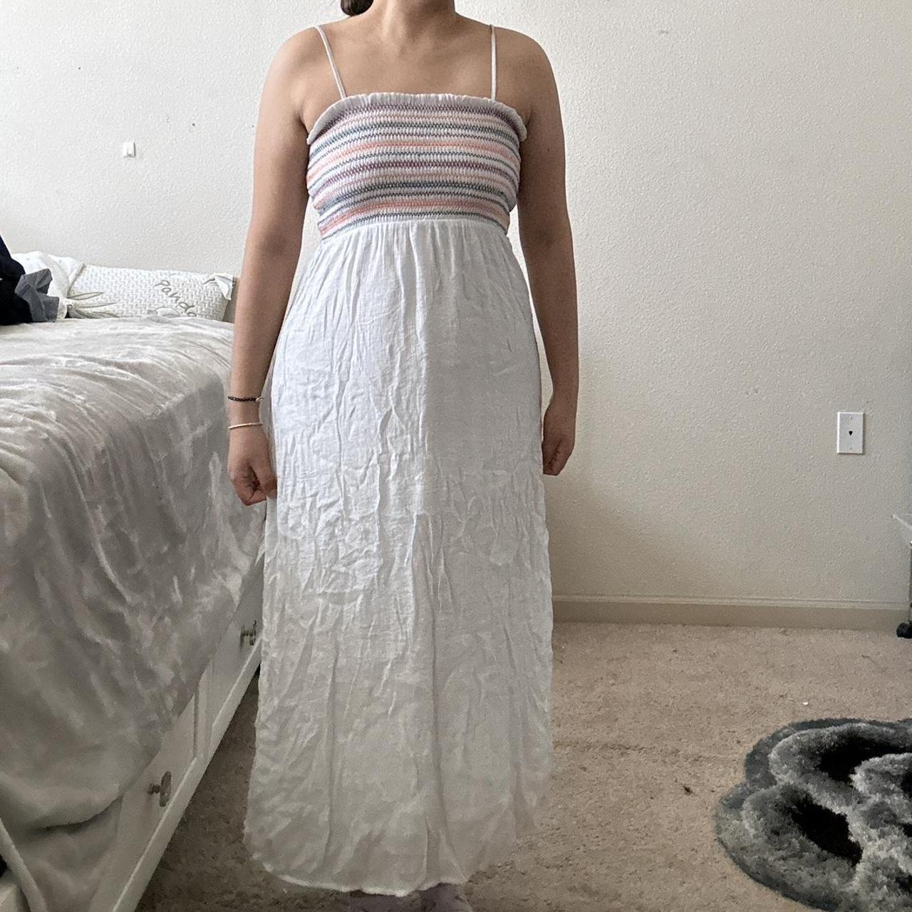 White maxi dress Perfect for this heat wave and in... - Depop