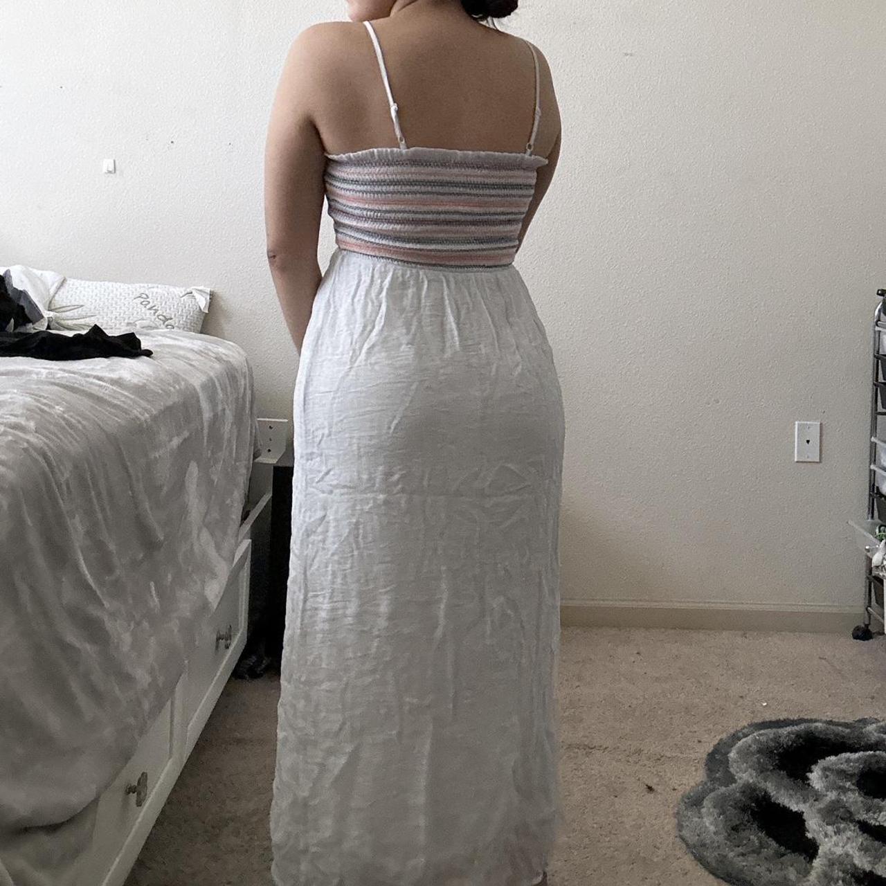 White maxi dress Perfect for this heat wave and in... - Depop