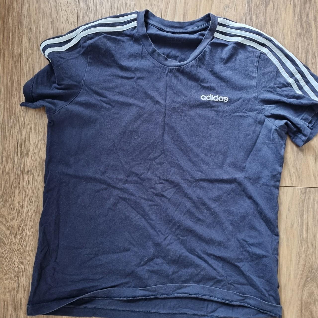 Navy blue adidas training t shirt Smoke and pet... - Depop