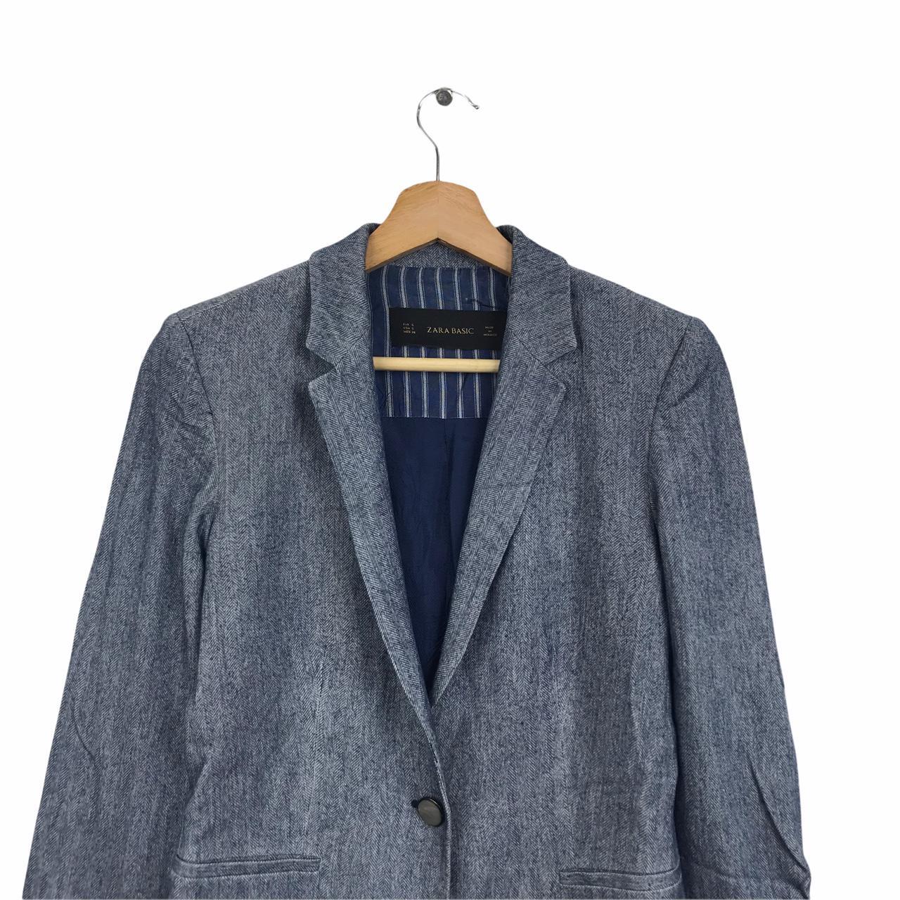 ZARA BASIC Blue Blazer Coat Jacket Thanks for... - Depop