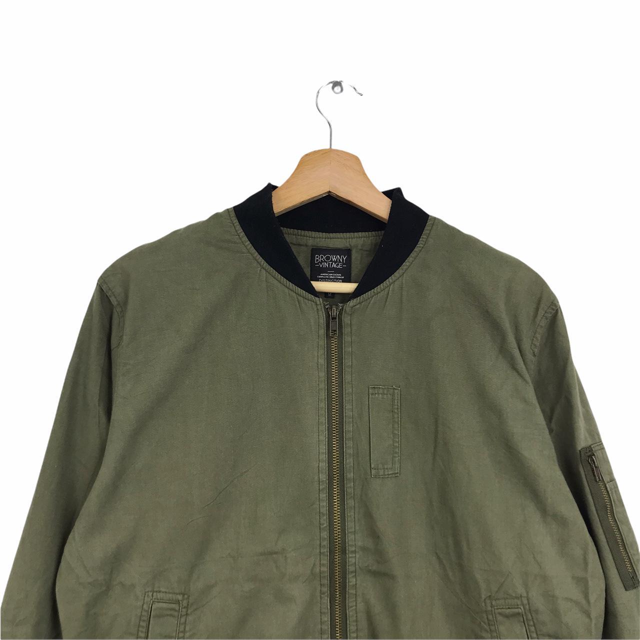 BROWNY VINTAGE Japanese Brand Green Army Bomber...