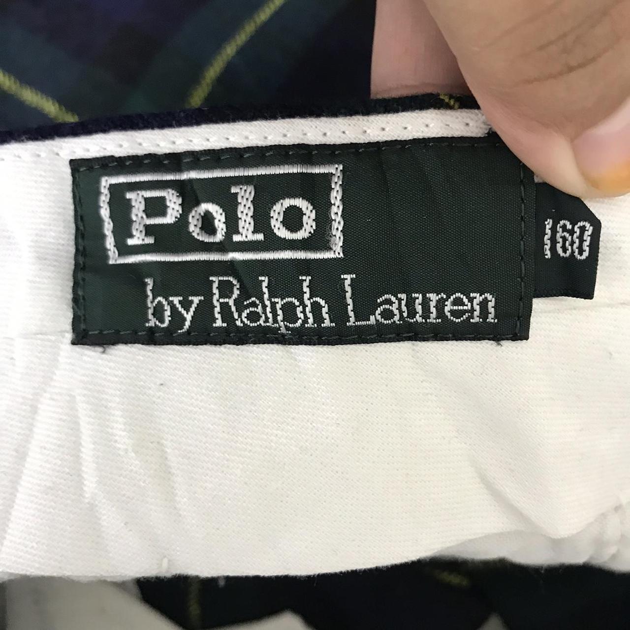 Vintage POLO RALPH LAUREN Check Tartan Wool Trousers... - Depop