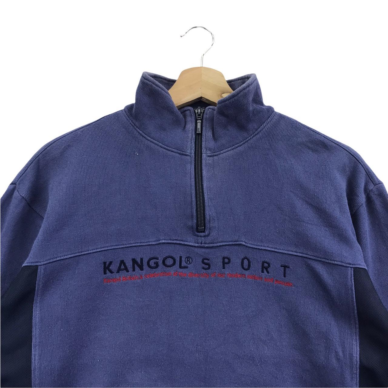 KANGOL SPORT Half Zipper Japanese Brand Blue... - Depop