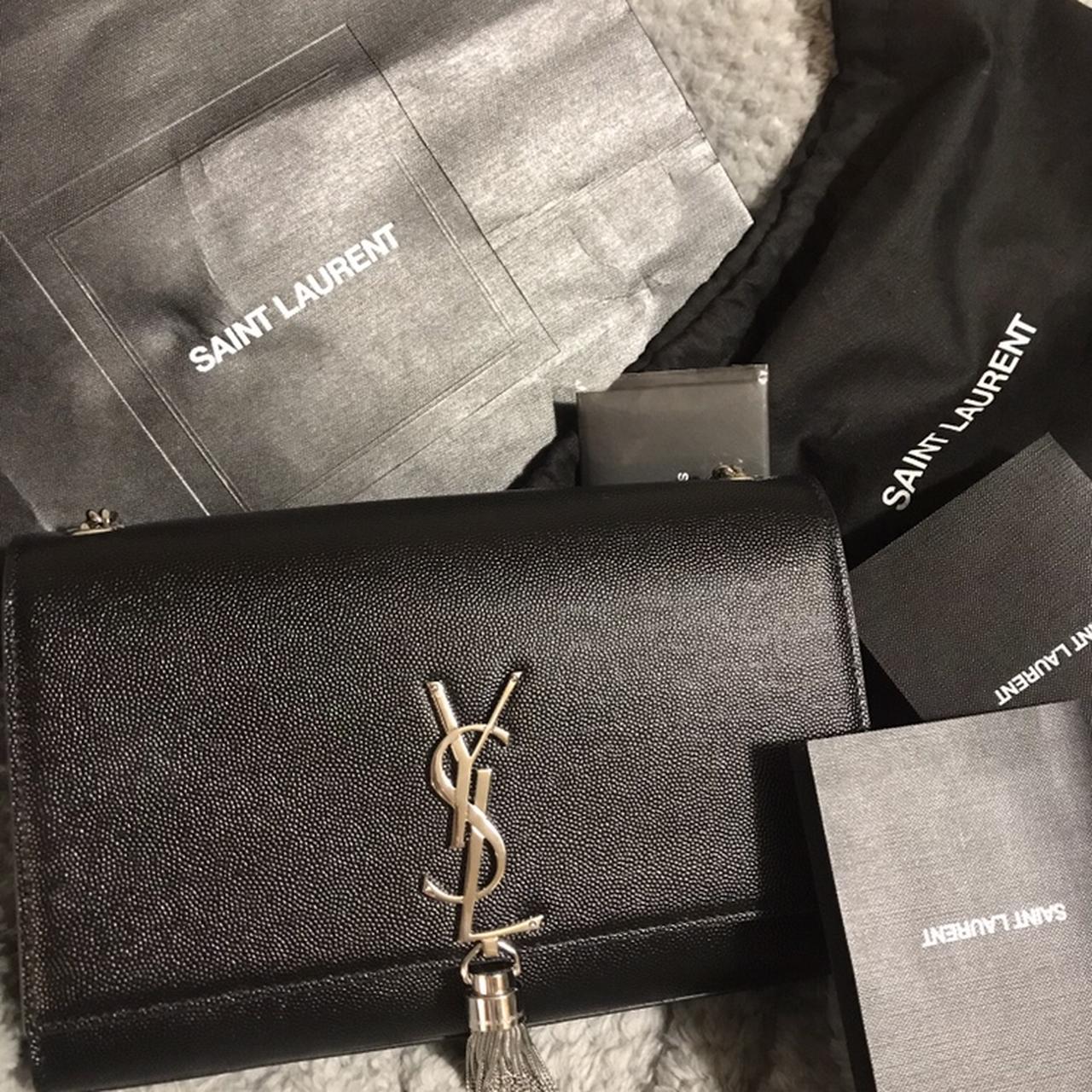 YSL Saint Laurent Kate Medium bag with gold - Depop