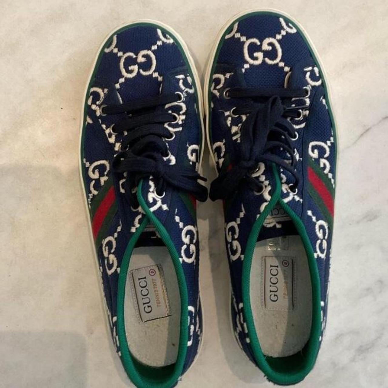 Mens navy gucci on sale trainers