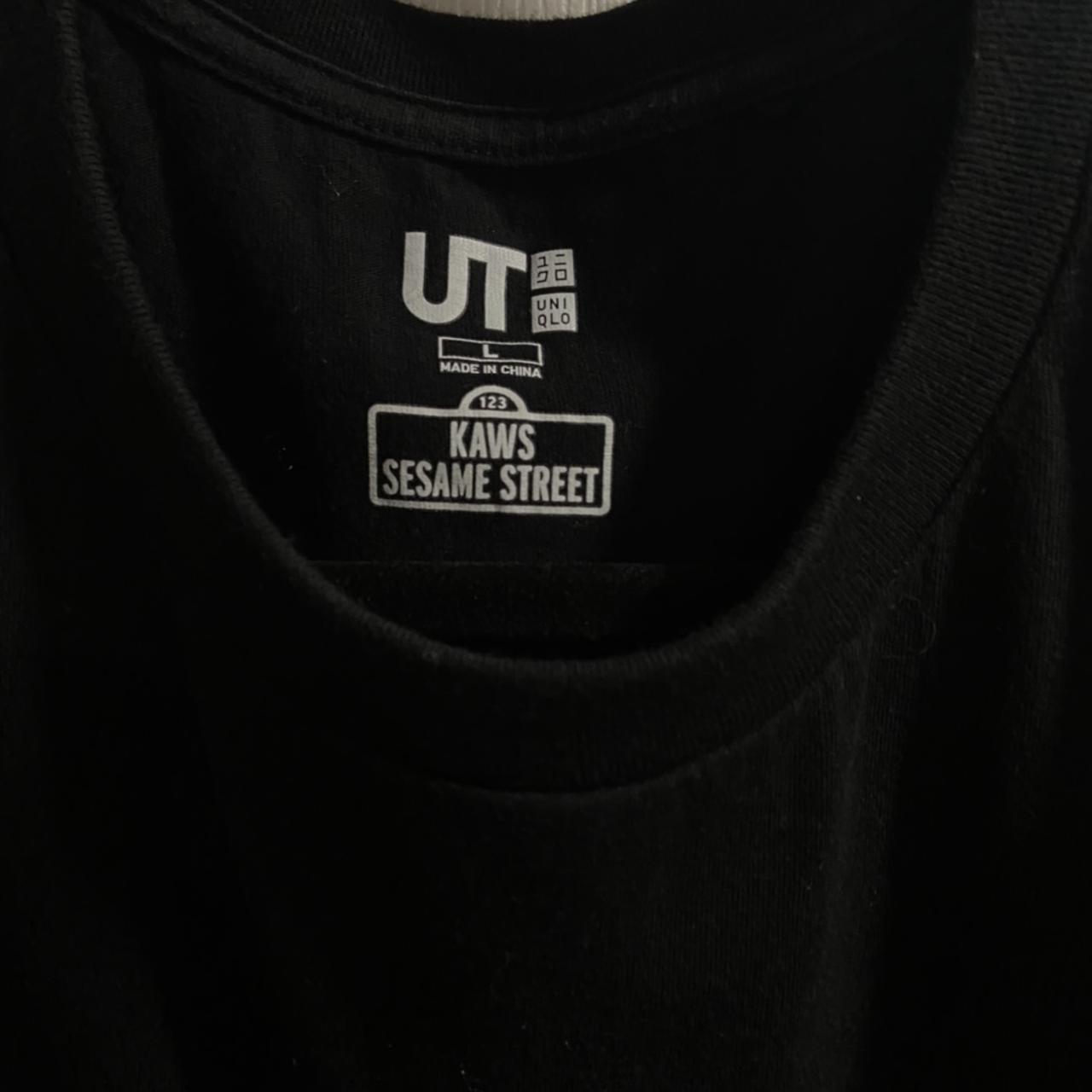 KAWS x Uniqlo x Sesame Street XX T-Shirt Size: S In - Depop