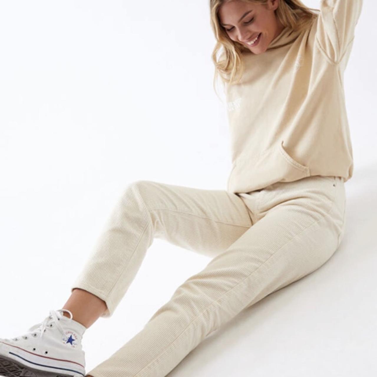 cream corduroy mom jeans