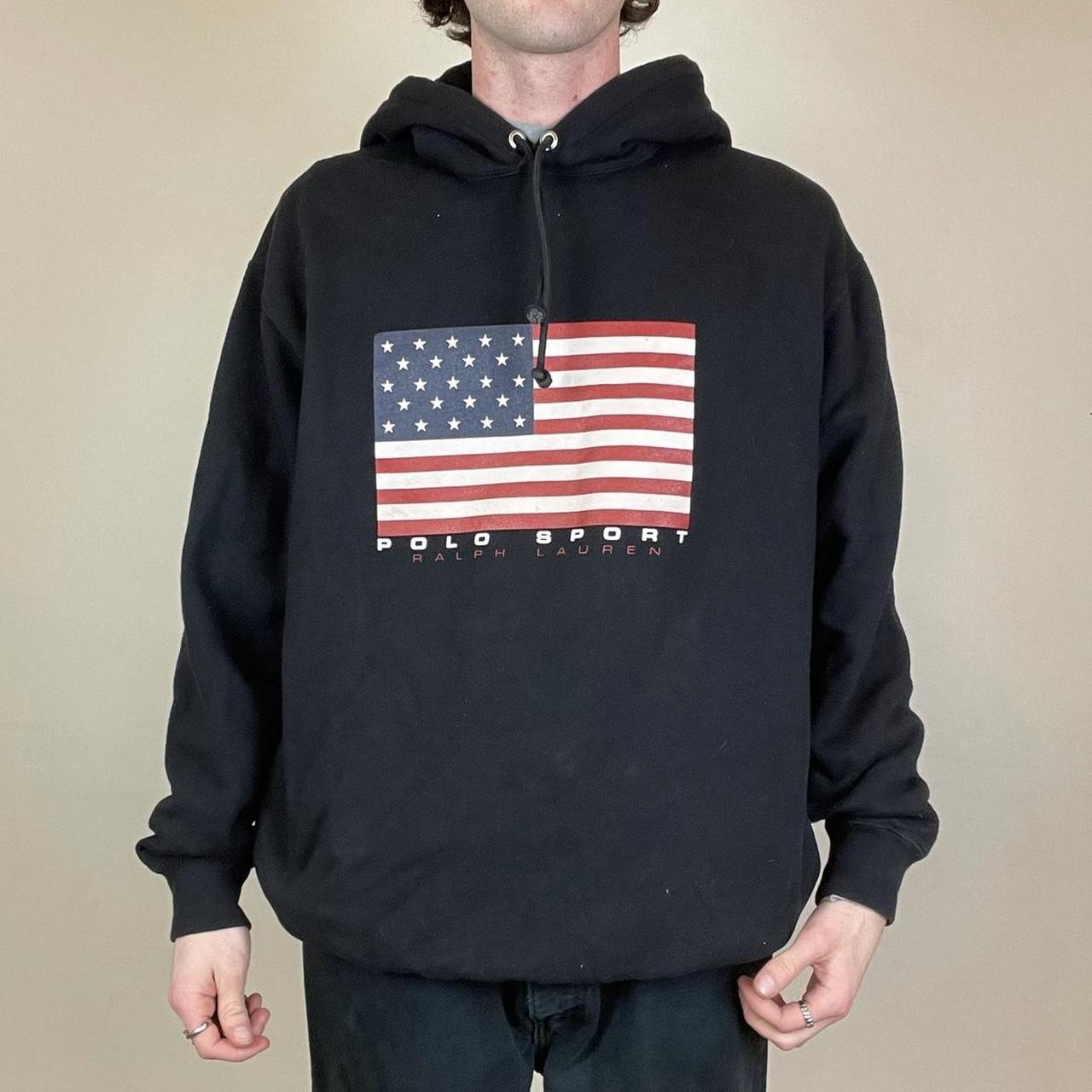 polo sport flag hoodie