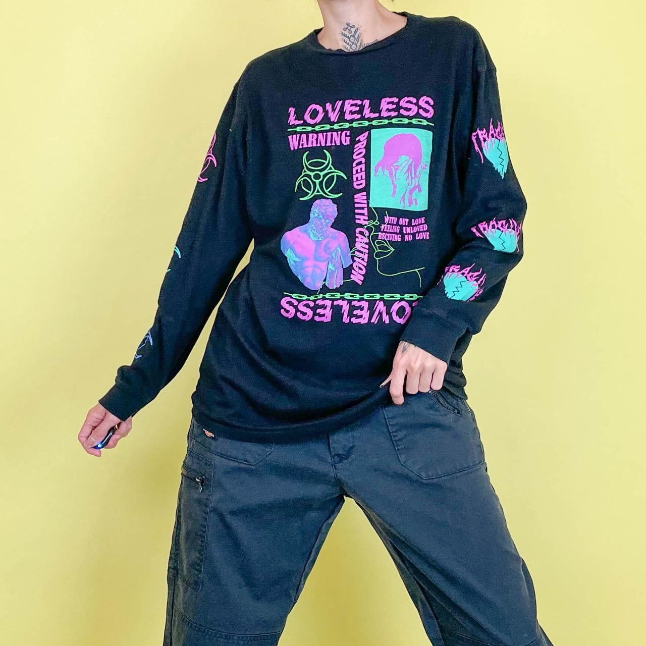 DOLLS KILL Current Mood Neon print long sleeve... Depop