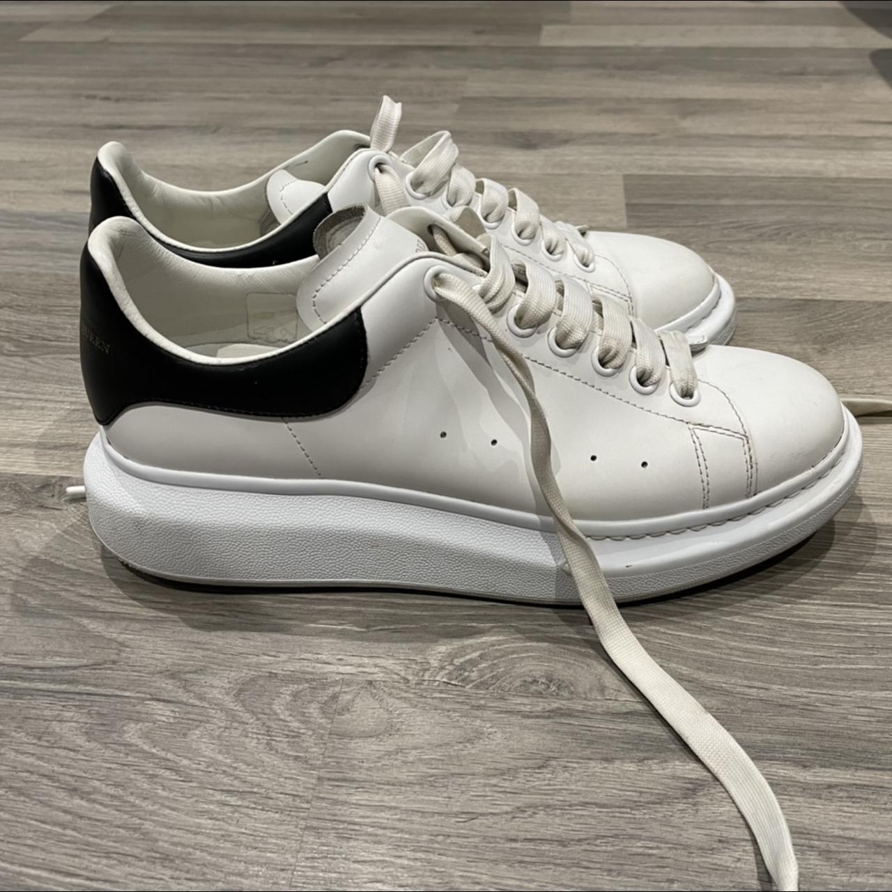 Men’s Alexander McQueen white oversize trainers in... - Depop