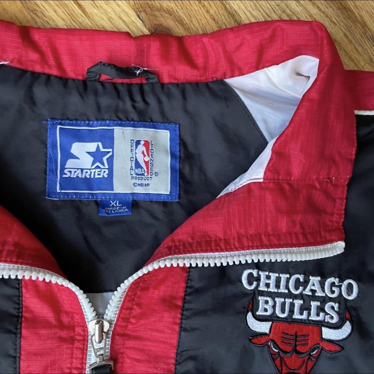 Vintage 90s Chicago bulls warm up jacket. First pick - Depop