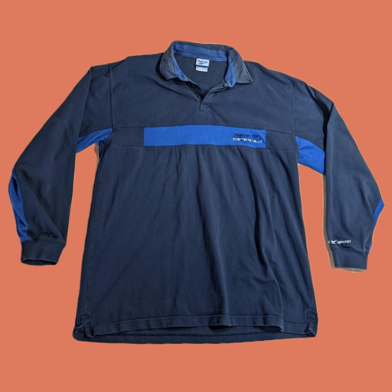 Vintage Reebok polo shirt oversized pullover... - Depop