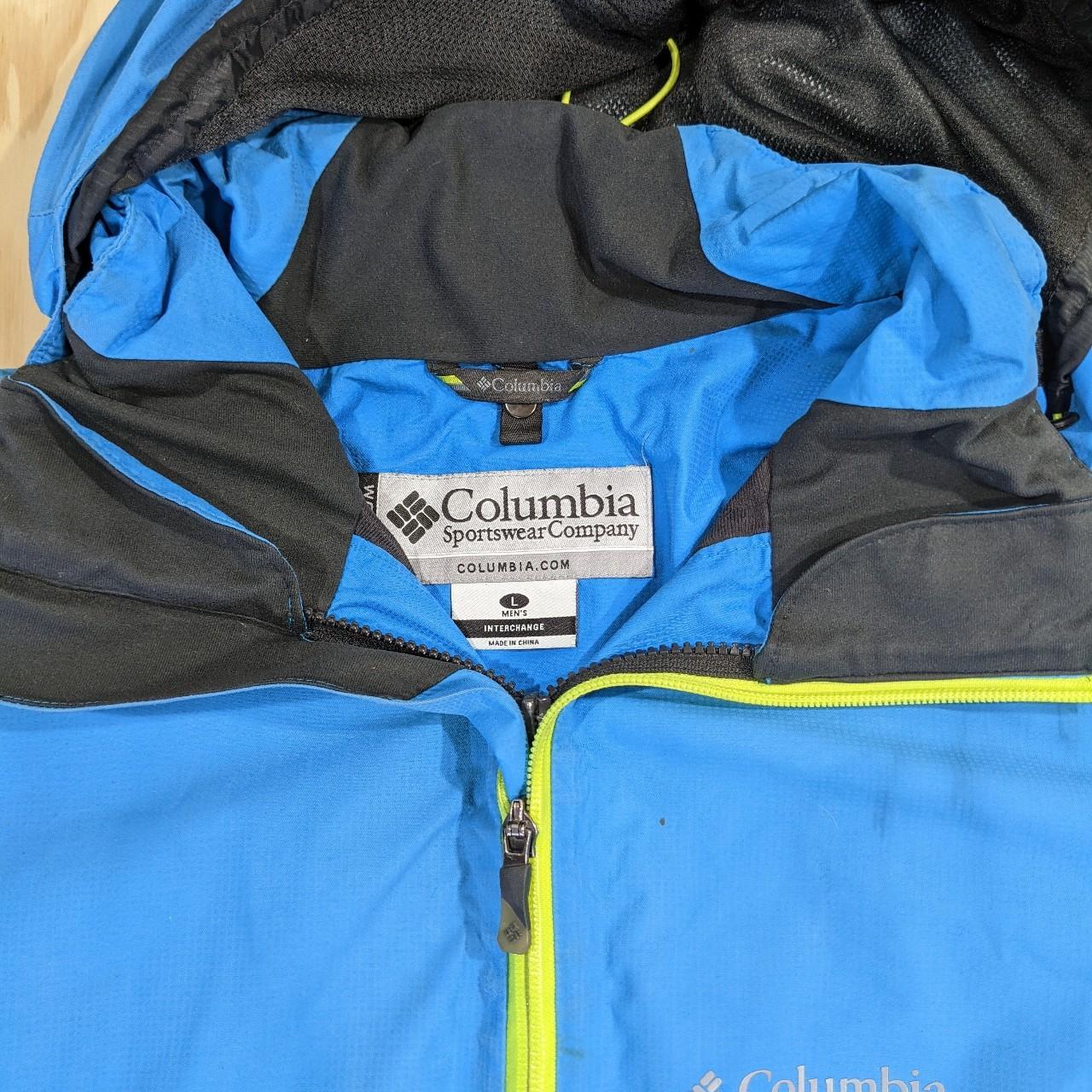 Columbia Sportswear Men's Blue and Yellow Jacket | Depop