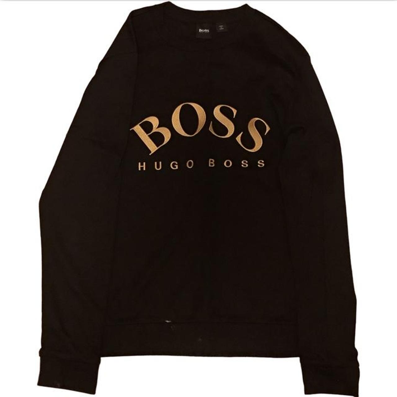 Hugo boss black online and gold jumper